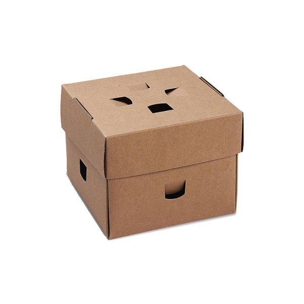 100 Stk. Burgerbox PAP - FSC Mix faltbar fettdicht kraft 120 x 120 x 100 mm